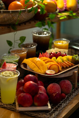Fresh fruits and fruit juice