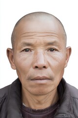 Authentic portrait of a chinese man, capturing a life's quiet wisdom.