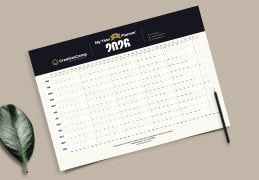 Year Planner Layout
