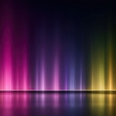 Abstract Cyberpunk Background With Neon Glitch Lights