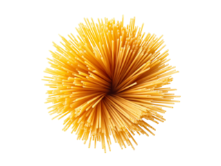 A burst of long spaghetti pasta strands isolated on black background, Isolated On White Background, Png Transparent