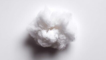 Fluffy white cluster on a white background