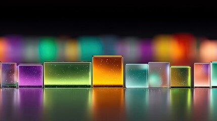 Abstract Dispersion of Light in Soft Pastel Prisms