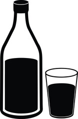 Bottle and Glass Icon
