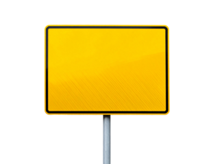  Firefly_Blank yellow road sign isolated on transparent background 
