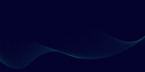 Abstract wave line pattern on dark blue background. Futuristic technology concept. Suit for banner, poster, cover, brochure, flyer, website