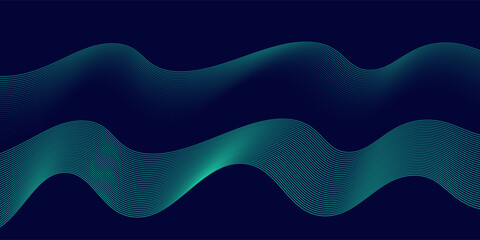Abstract wave line pattern on dark blue background. Futuristic technology concept. Suit for banner, poster, cover, brochure, flyer, website