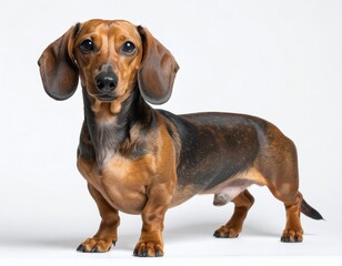 Adorable Brown Dachshund with Smooth Coat