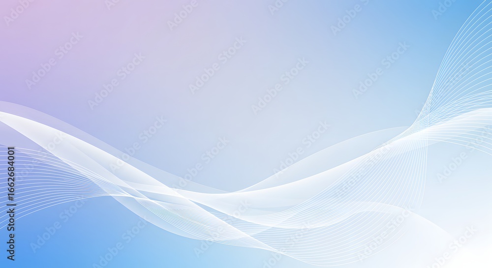 Aufkleber abstract light blue wave background with smooth gradient, modern and futuristic design element