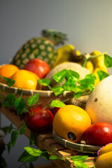 Fresh fruits. Close-up.