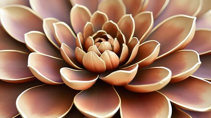 Abstract Bronze Succulent Flower Macro Photography