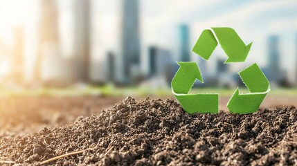 Green economy concept showing agricultural waste recycling into biomass energy plant