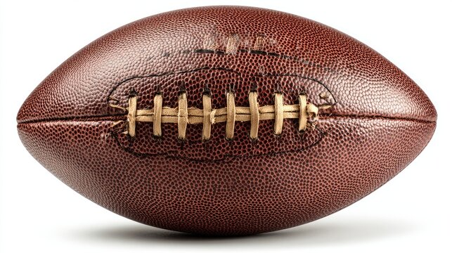 Brown American football, close-up