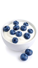 Yogurt with blueberries in a bowl (2)
