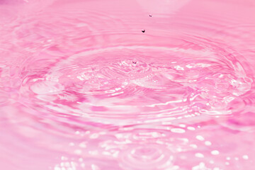 水面に落ちる水滴.