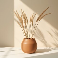 ears of wheat in a pot