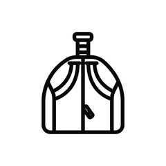 Line Art Illustration of a Tent Icon