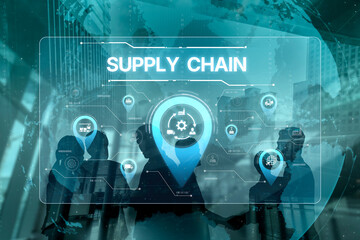 Supply chain processes with data-driven logistics, transportation, and distribution. enhances operations. Supply chain improves efficiency. Supply chain integrates logistics and delivery. Spline
