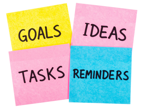 Firefly_Four colorful sticky notes isolated on transparent background - Powered by Adobe