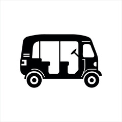 Fototapeta premium Auto Rickshaw Silhouette Icon