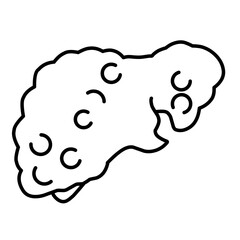 Liver diseases icon vector