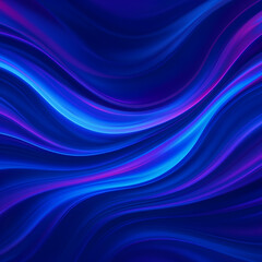 Fototapeta premium Abstract flowing waves of vibrant blue and purple light on a dark background