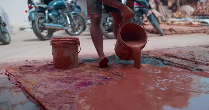 Drying Wet Mud into Clay: Process for Ganpati Idol Making