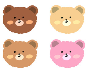 Fototapeta premium set of cute bears