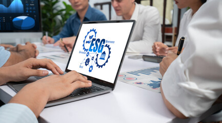 ESG environmental social governance policy for brisk business to set a standard to achieve high ESG score