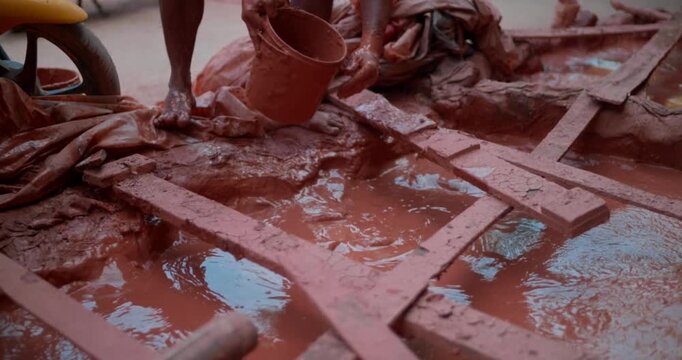 Drying Wet Mud into Clay: Process for Ganpati Idol Making