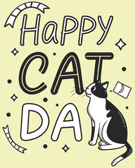 Happy Cat Day Celebration Poster