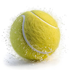 3d of tennis ball isolated