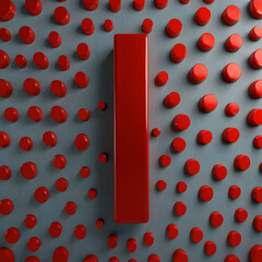 3d red exclamation mark bold shiny and attention grabbing