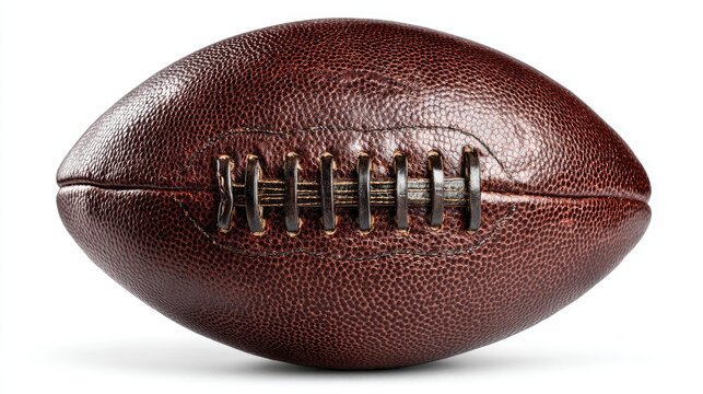Close-up of a brown leather football (3)