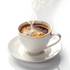a coffee cup on white background