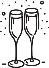 Abstract geometric shape silhouette isolated on transparent background