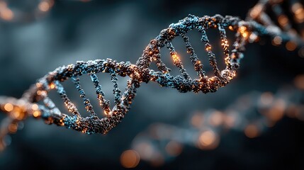 Discover the intricate beauty of the DNA helix, a luminous symbol of life's code, glowing with vibrant energy and sparking scientific curiosity