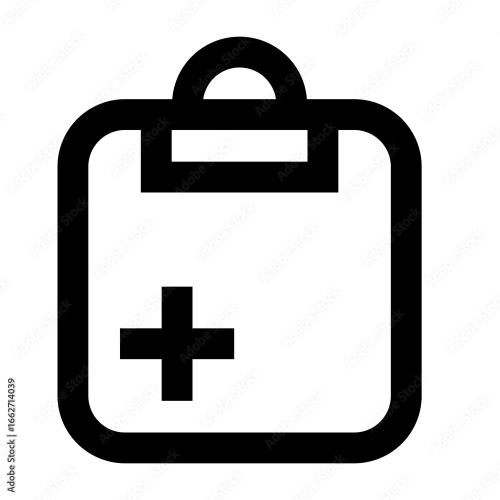 Poster add new item to checklist clipboard plus icon