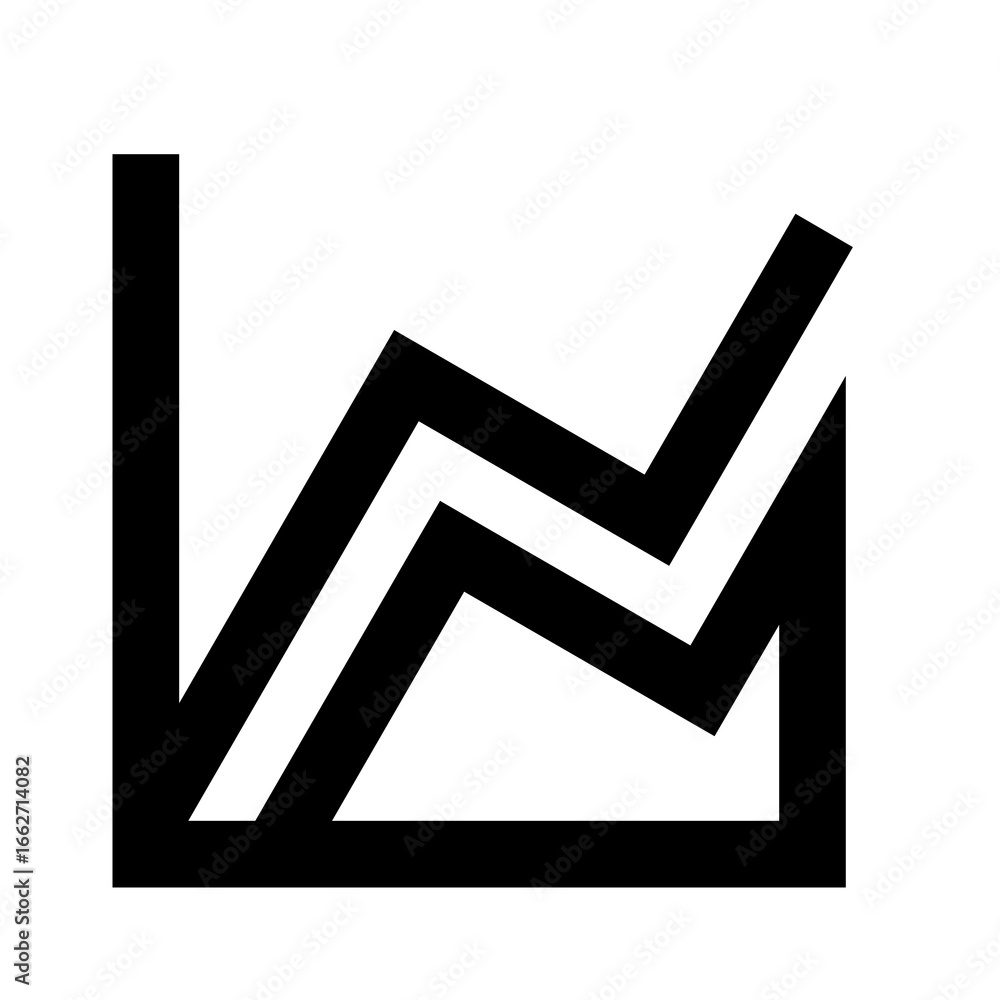 Poster data areaspline chart graph analytics statistics icon