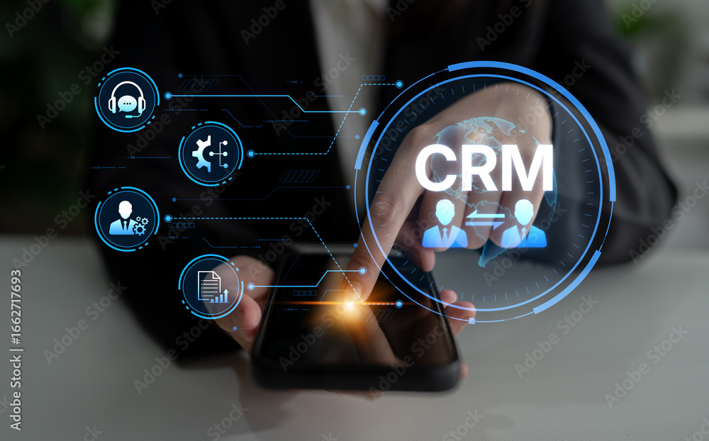 Poster crm platforms improve customer relationships through data analysis, crm communication tools, and aut