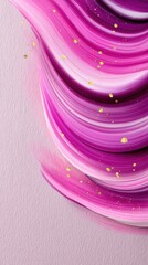 Abstract Pink and Purple Watercolor Swirls with Gold Glitter