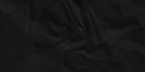 Black cardboard wrap cover crumpled paper background. old paper wrinkle texture pattern. wrinkled arts craft and Seamless crumpled paper.	