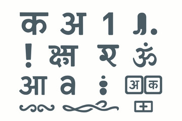 Marathi Font Icon Set 