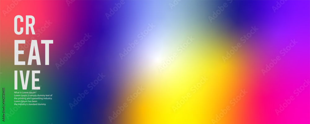 Poster freeform gradient background, abstract blurred texture | colorful trendy background | pattern decora
