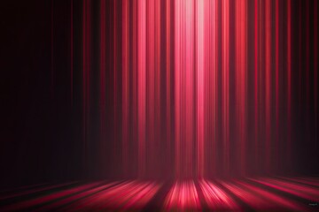 Dark stage with vertical red streaks