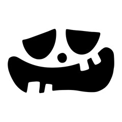 Funny and Scary Halloween Face Pumpkin Silhouettes