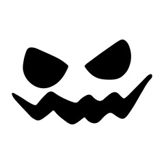 Scary Halloween Face Pumpkin Silhouettes