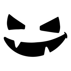 Scary Halloween Face Pumpkin Silhouettes