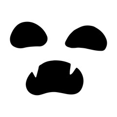 Funny and Scary Halloween Face Pumpkin Silhouettes