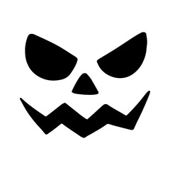 Funny and Scary Halloween Face Pumpkin Silhouettes